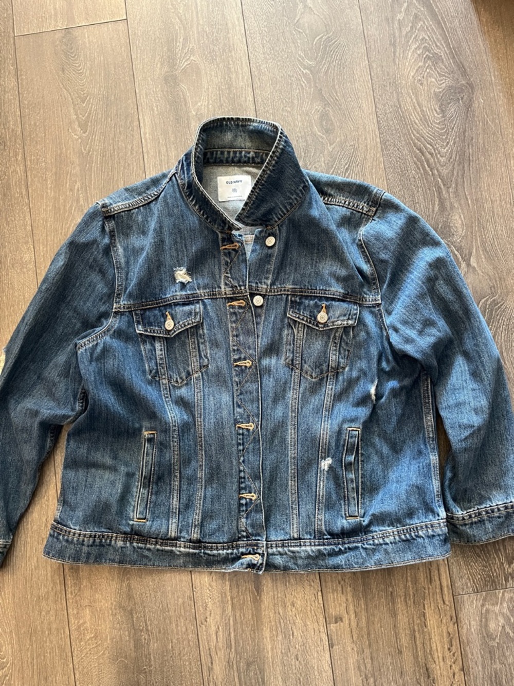 Boyfriend Style Denim Jacket Old Navy woman’s XXL
